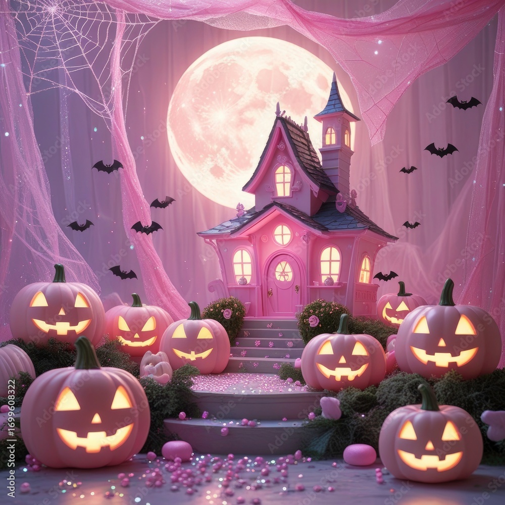 Fototapeta premium halloween background with pumpkin