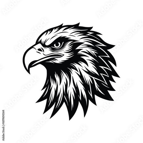 Eagle head silhouette, eagle head logotype