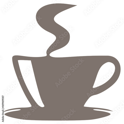 Elegant Coffee Logo – Cup with handle icon in a clean minimalist style. Perfect for coffee shops, cafes, packaging, and branding identity with a modern, stylish, and professional look.