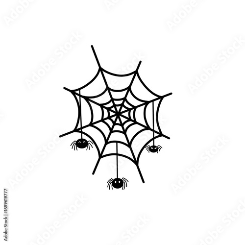 Halloween spider and web