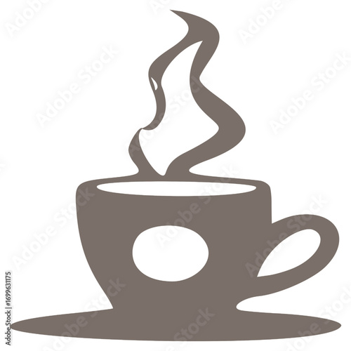 Coffee Shop Logo – Round cup icon with simple and elegant design. Perfect for coffee shops, cafes, packaging, and branding identity with a clean, modern, and professional look.