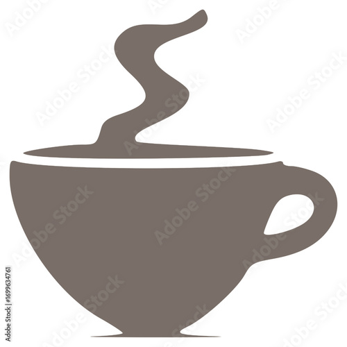 Coffee Logo – Simple cup with steam icon in a clean minimalist style. Perfect for coffee shops, cafes, packaging, branding, and visual identity with an elegant and professional look.