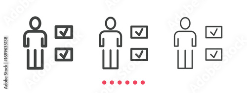 Skills icon. Thin line icon vector