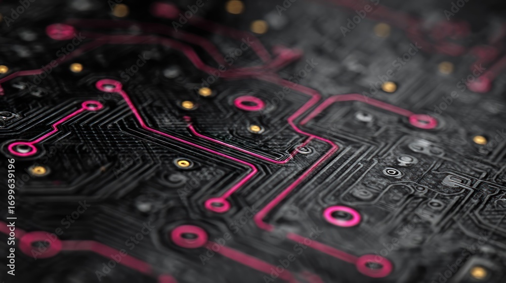 Fototapeta premium Detailed circuit board close up