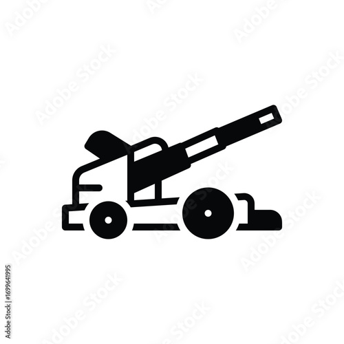 Black solid icon for weapons