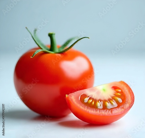 Wallpaper Mural Fresh tomato on a white background, HD image Torontodigital.ca