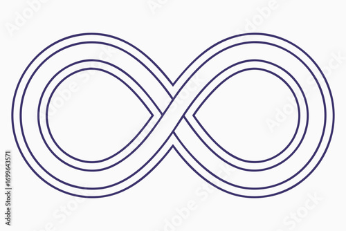 Purple Outline Of An Infinity Symbol On White Background forever endless