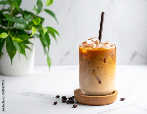 Iced Coffee Latte in Glass