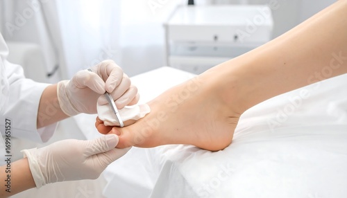 Medical pedicure and toenail treatment