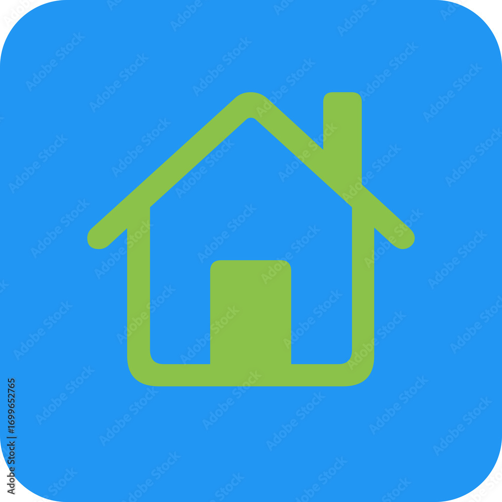 Fototapeta premium home icon on blue button