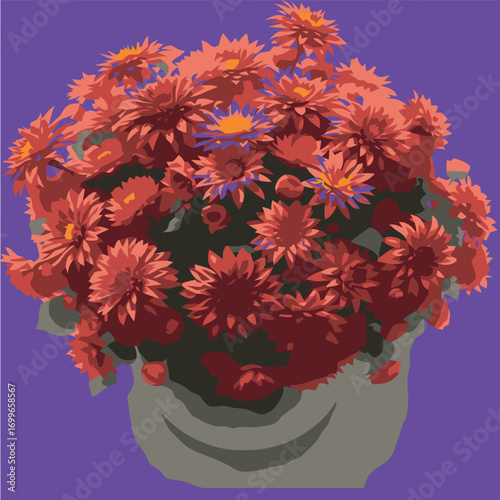 PrintIf you meant the actual dahlia flower, it's a botanical showstopper: bold, symmetrical, and bursting with color. Native to Mexico and Central America, dahlias come in nearly every hue except true