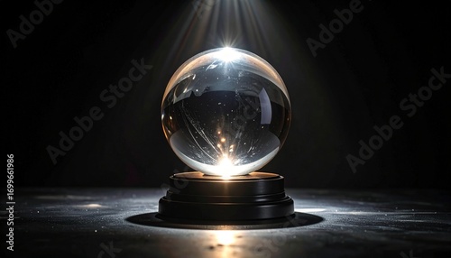スポットライトに照らされる魔法の玉Generated image