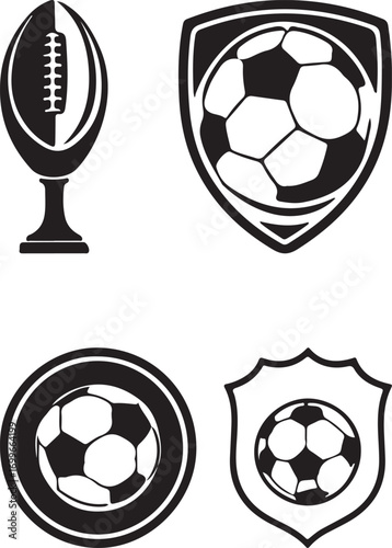 set of soccer balls
