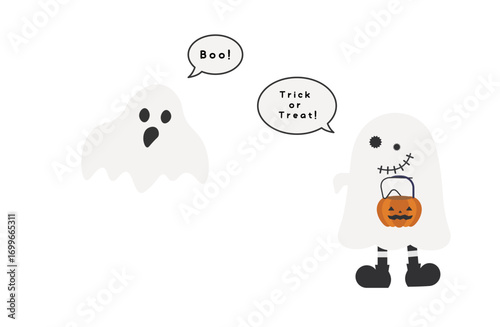 halloweenのおばけとおばけ