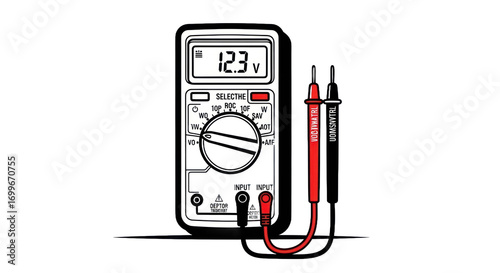Digital multimeter illustration