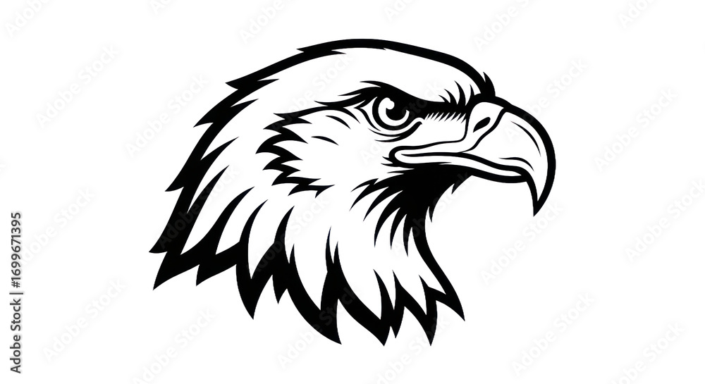 Obraz premium Eagle head silhouette design
