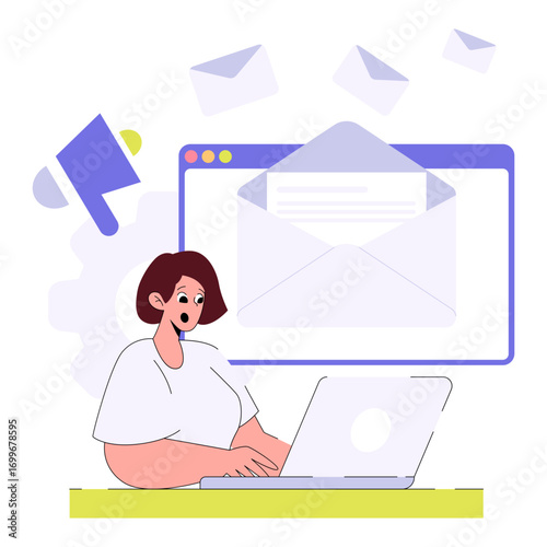 Employee is doing email advertising