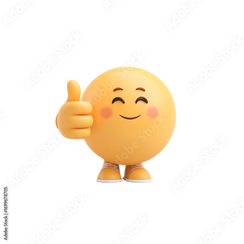 Wallpaper Mural Joyful emoji character giving a thumbs-up gesture, radiating positivity and approval for your next project or campaign. Torontodigital.ca