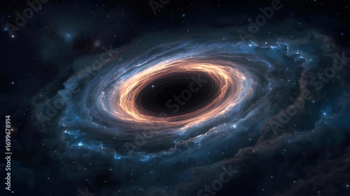 背景素材 ブラックホール Background Black hole （Generative AI）