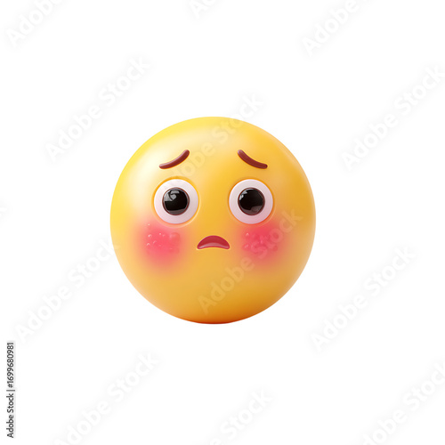 Wallpaper Mural Embarrassed emoji with flushed cheeks conveying shy apology or awkwardness, perfect for social media and communication Torontodigital.ca