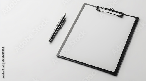 Wallpaper Mural The folder and the office pen isolated on a white background Torontodigital.ca