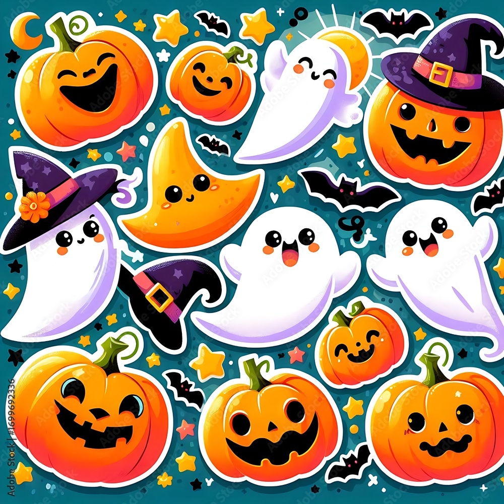 Fototapeta premium halloween seamless background