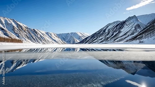Stunning Winter Mountain Lake Reflection