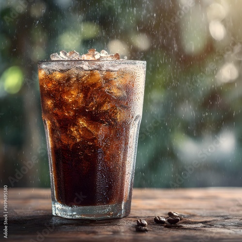 cola with ice