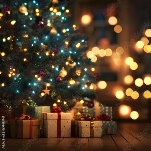 christmas tree with gifts