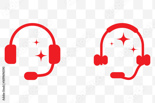 ai customer service icon set. chat headphone sign. Customer Support and Communication. Ideal for virtual help tools