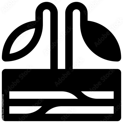 Drought. Outlined stroke vector icon with black-filled details.