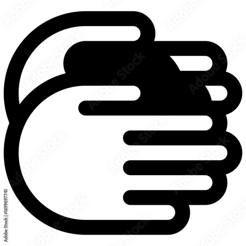 Hygiene. Outlined stroke vector icon with black-filled details.