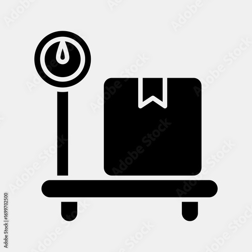 Icon weighting. Export import elements. Icon in glyph style.