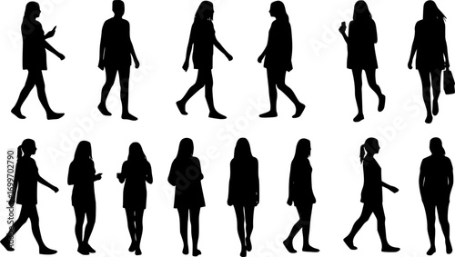 Vector silhouette of a woman.
