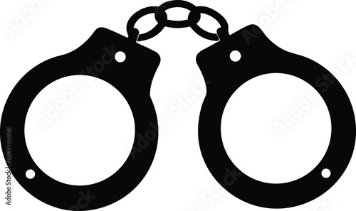 Handcuffs logo silhouette vector illustration