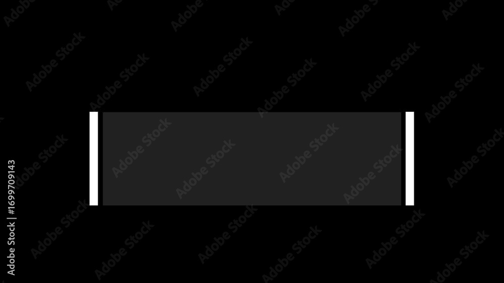 Minimalist lower third animation with clean white bars on transparent background. Perfect motion graphic overlay for titles, names, and professional video projects. alpha channel