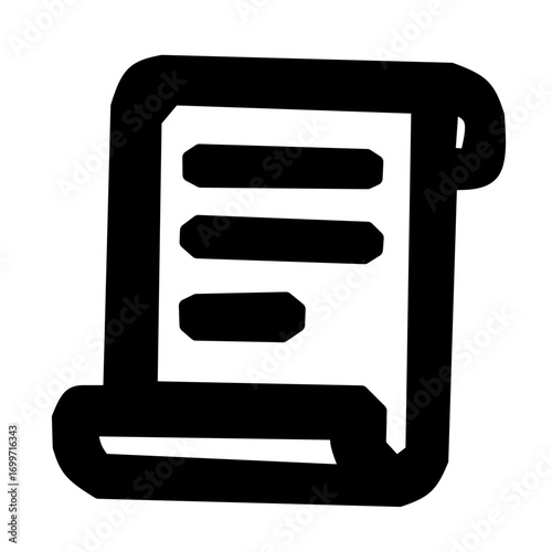 Scroll Document Icon - Legal Contract Symbol