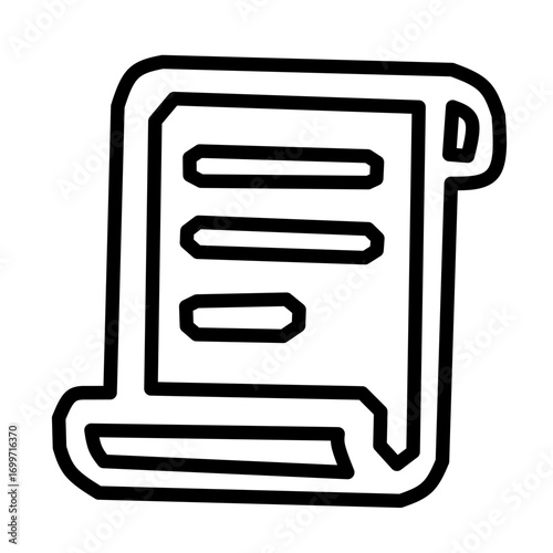 Scroll Document Icon - Legal Contract Symbol