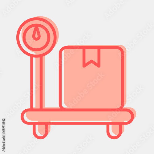 Icon weighting. Export import elements. Icon in two tone style.