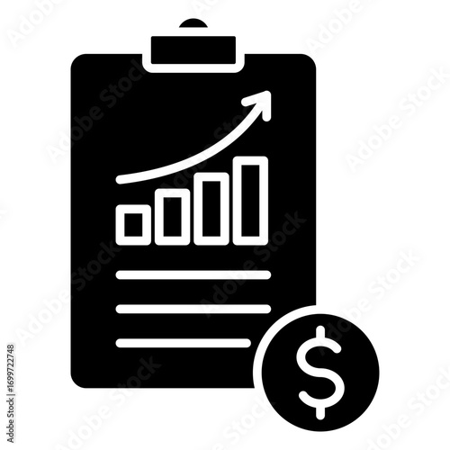 Business Report Glyph Icon