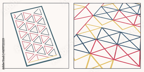Geometric triangle pattern and grid