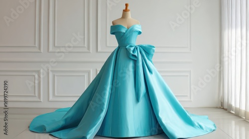 Teal formal gown