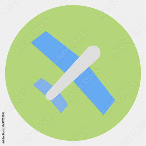 Icon air cargo. Export import elements. Icon in color mate style.