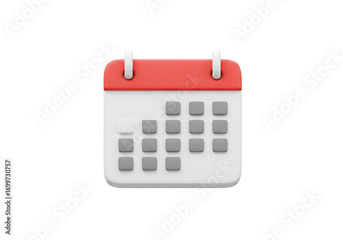 desktop calendar isolated on white, calendar icon image, calendar icon