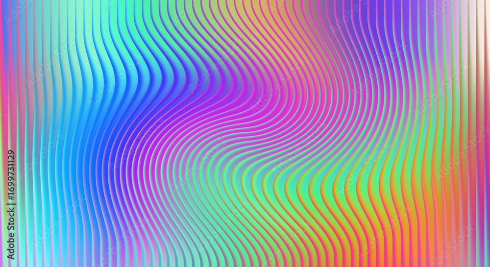 Fototapeta premium Vibrant swirling rainbow colors with vertical line texture