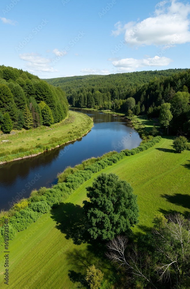 Fototapeta premium landscape with river