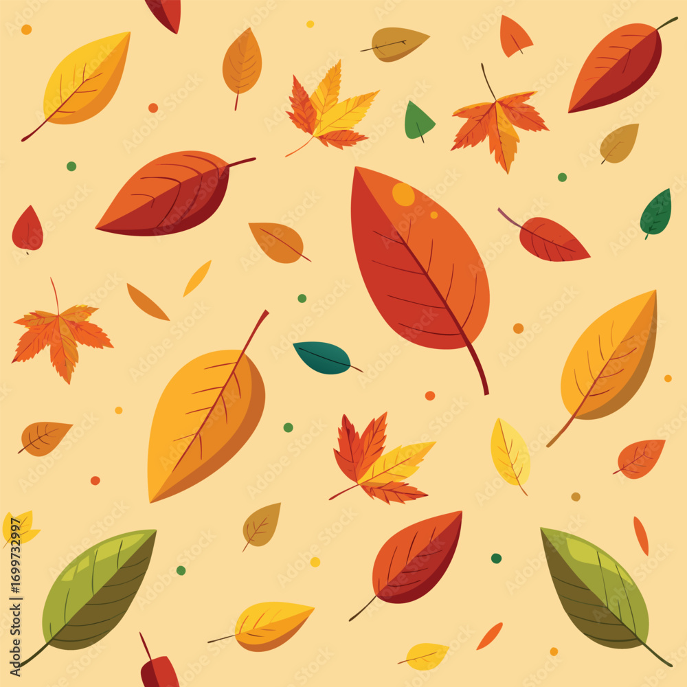 Obraz premium autumn leaves seamless pattern