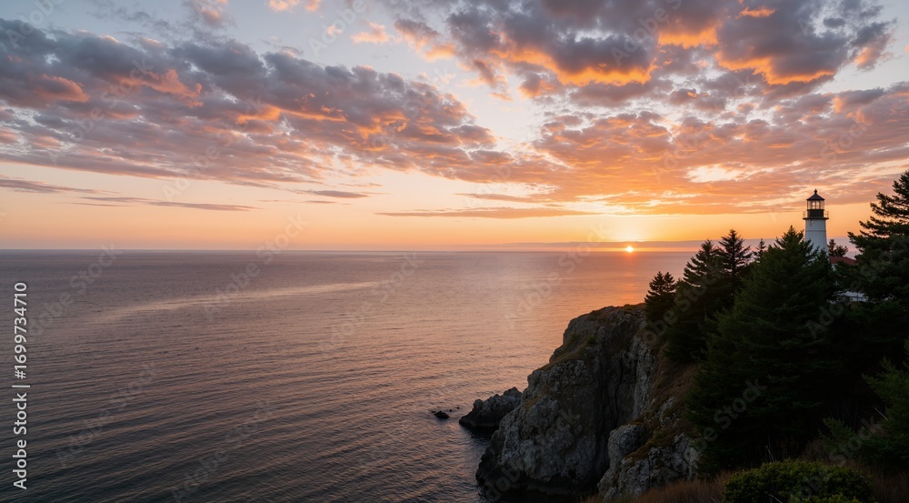 Fototapeta premium sunset over the ocean