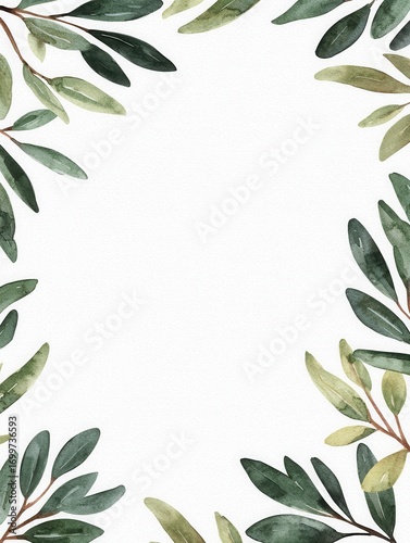 Elegant Greenery Frame for Nature-Inspired Designs and Artwork
