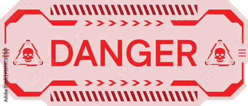 Futuristic alert conceptual layout with hud element vector